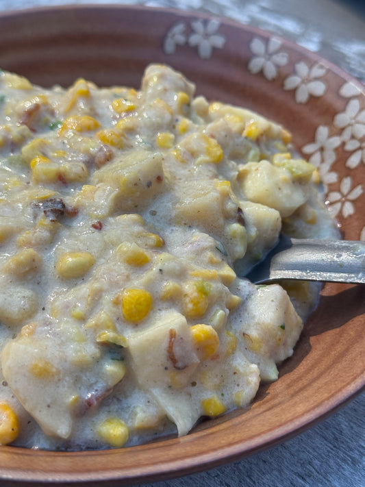 Organic Corn and Bacon Chowder
