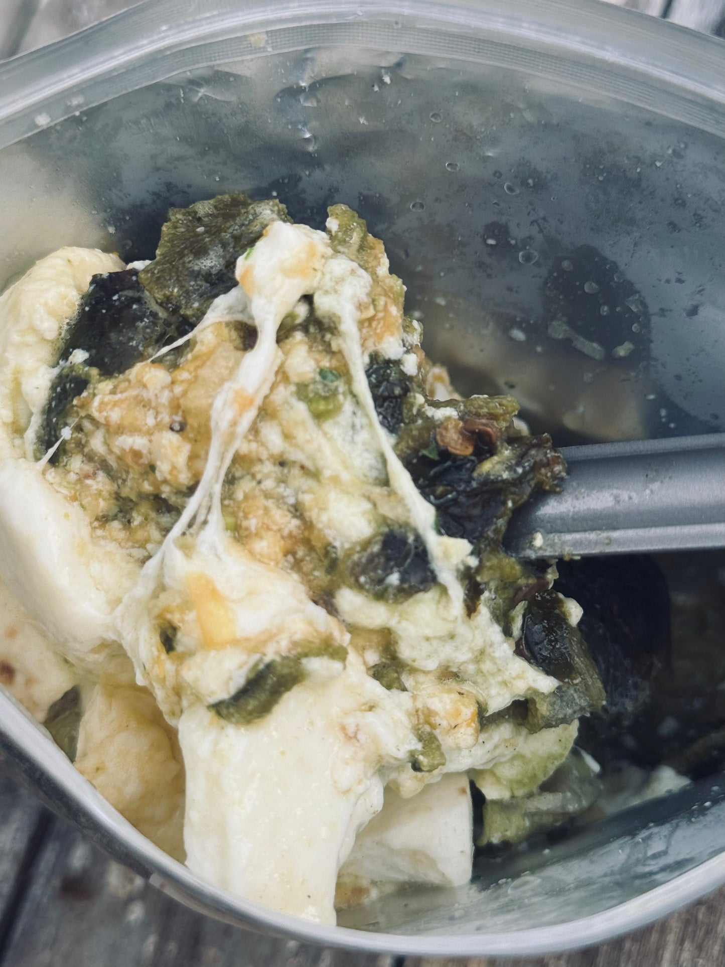 Chile Relleno with organic poblano chiles and burrata cheese