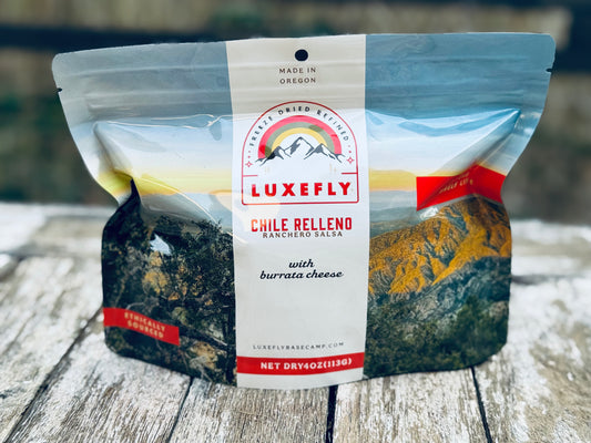 Chile Relleno with organic poblano chiles and burrata cheese