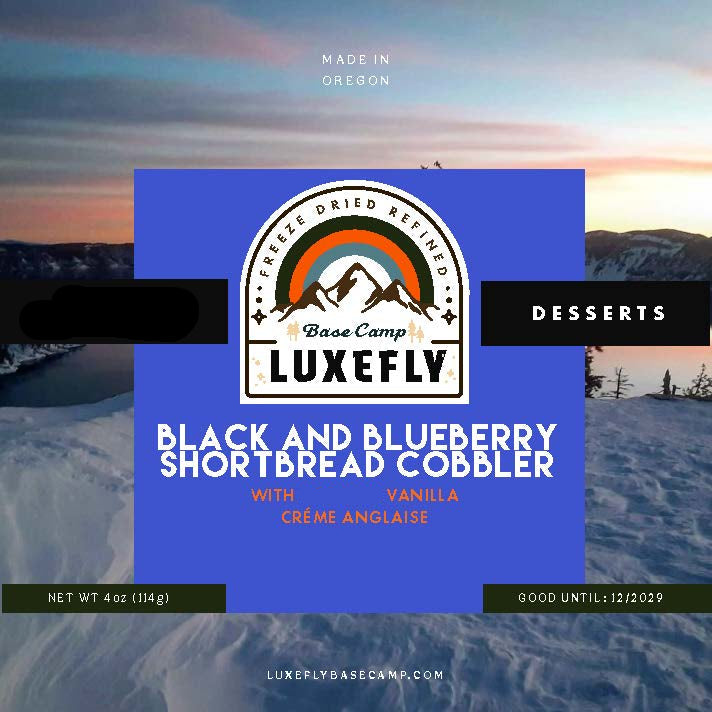 Black and Blueberry Shortbread Cobbler