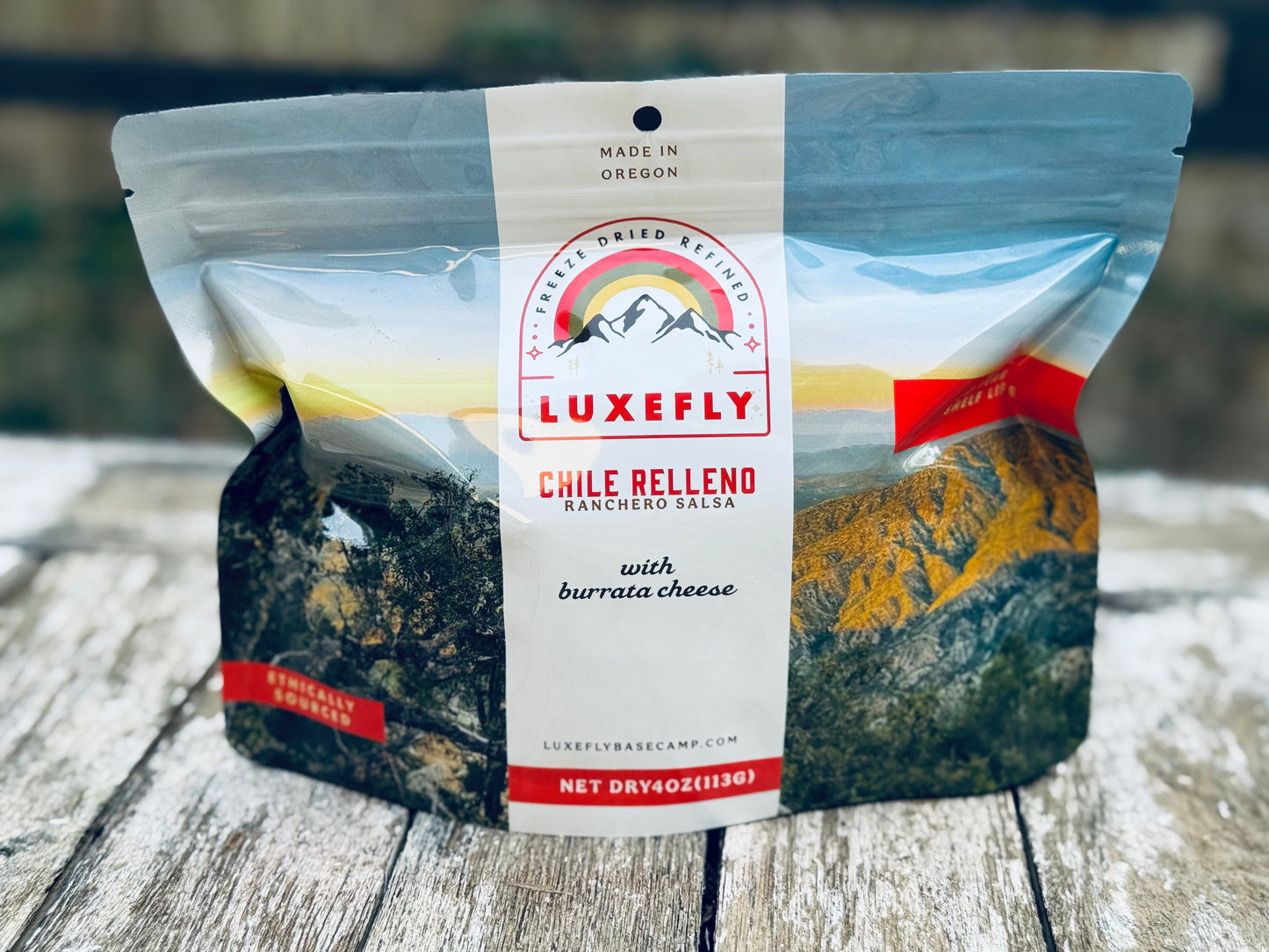 Chile Relleno with organic poblano chiles and burrata cheese