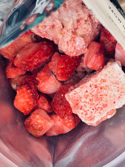 Tres Leches Cake with coconut milk and organic strawberries