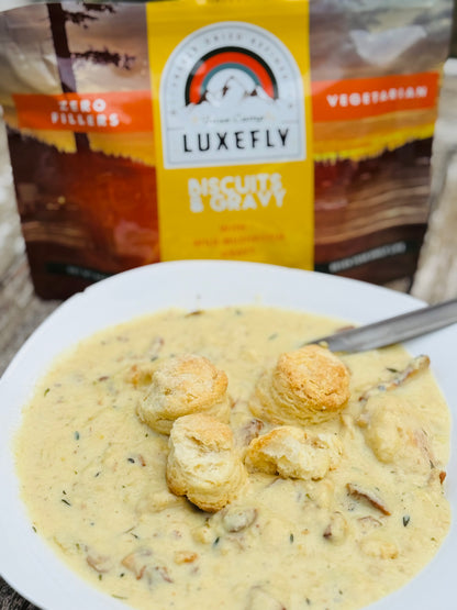 Wild Mushroom Biscuits and Gravy